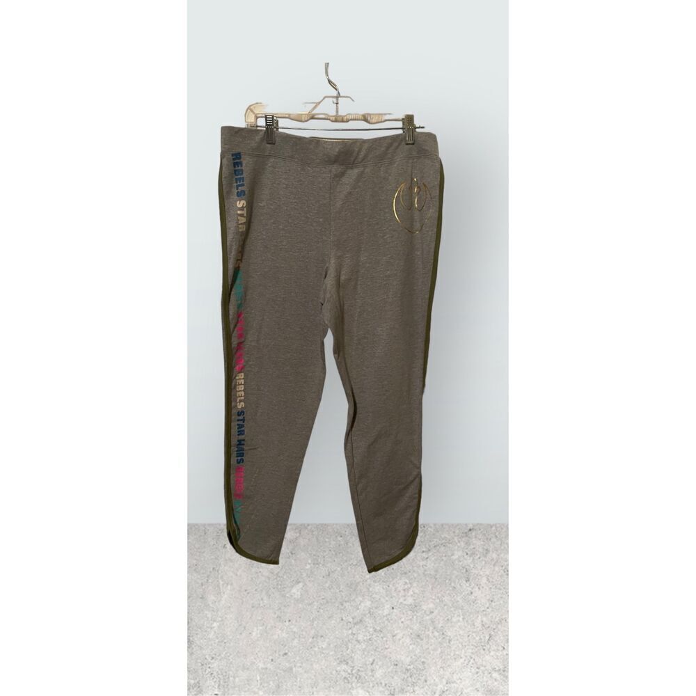 New Disney Parks Womens Gray Green Star Wars Rebels Sweatpants Size X-Large
